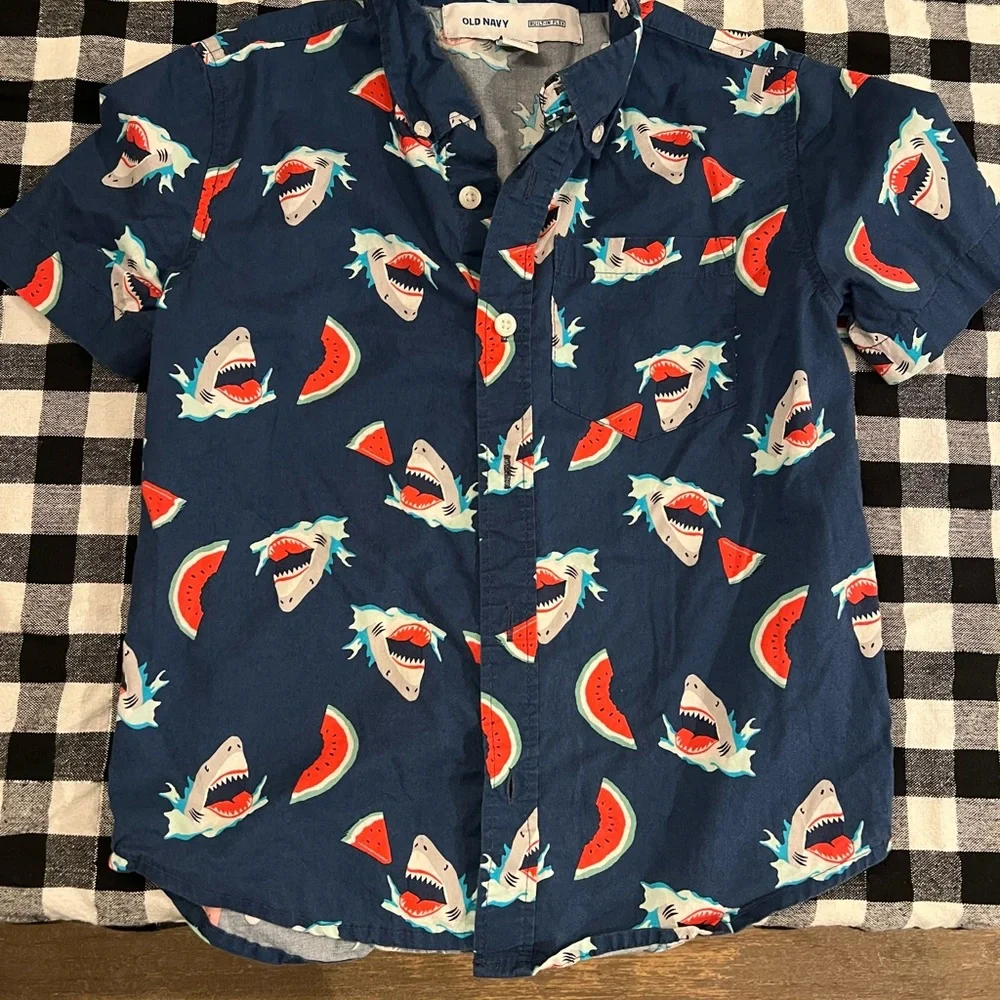 Boys Hawaiian Shirt Bundle Size 5/6 Small Tropical Summer Vacation Lot of 5